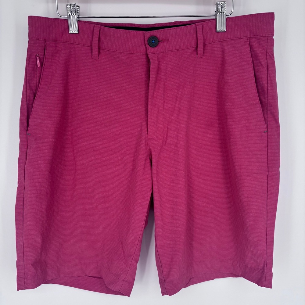 Tommy Bahama Performance Shorts Mens 33 Pink Chino Coastal Vacation Golf